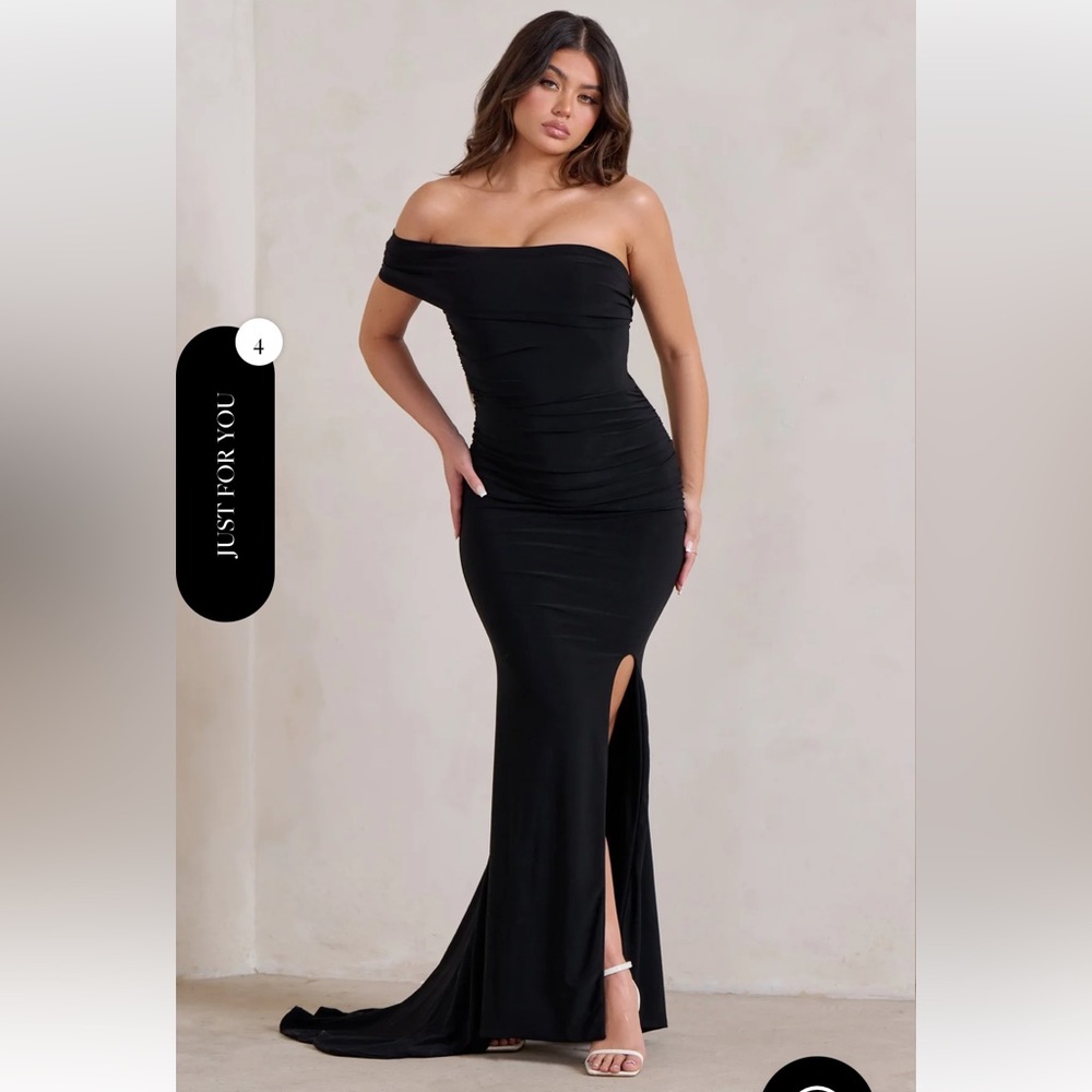 Clue London long black dress